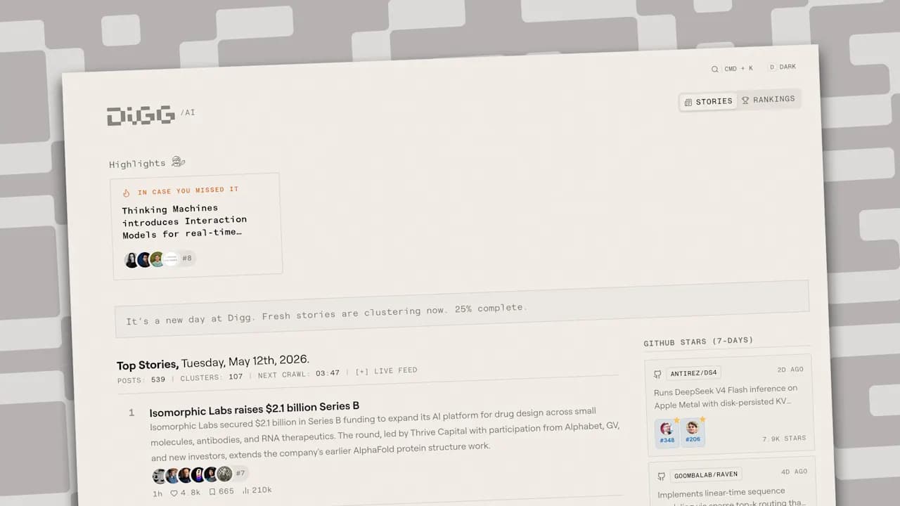 Digg Relaunches as AI News Filter, Targeting Information Overload