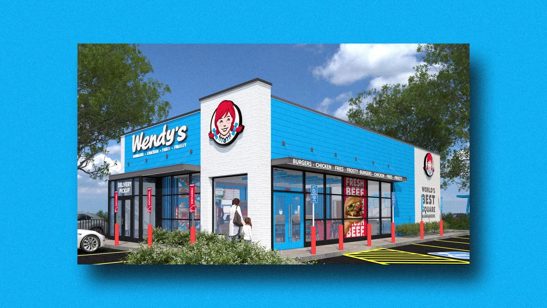Wendy's Tests Light Blue Branding for Digital-First Markets